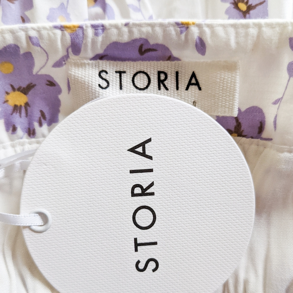NWT Storia Floral Tie Strap Tank Top, Size Medium - Picture 4 of 6